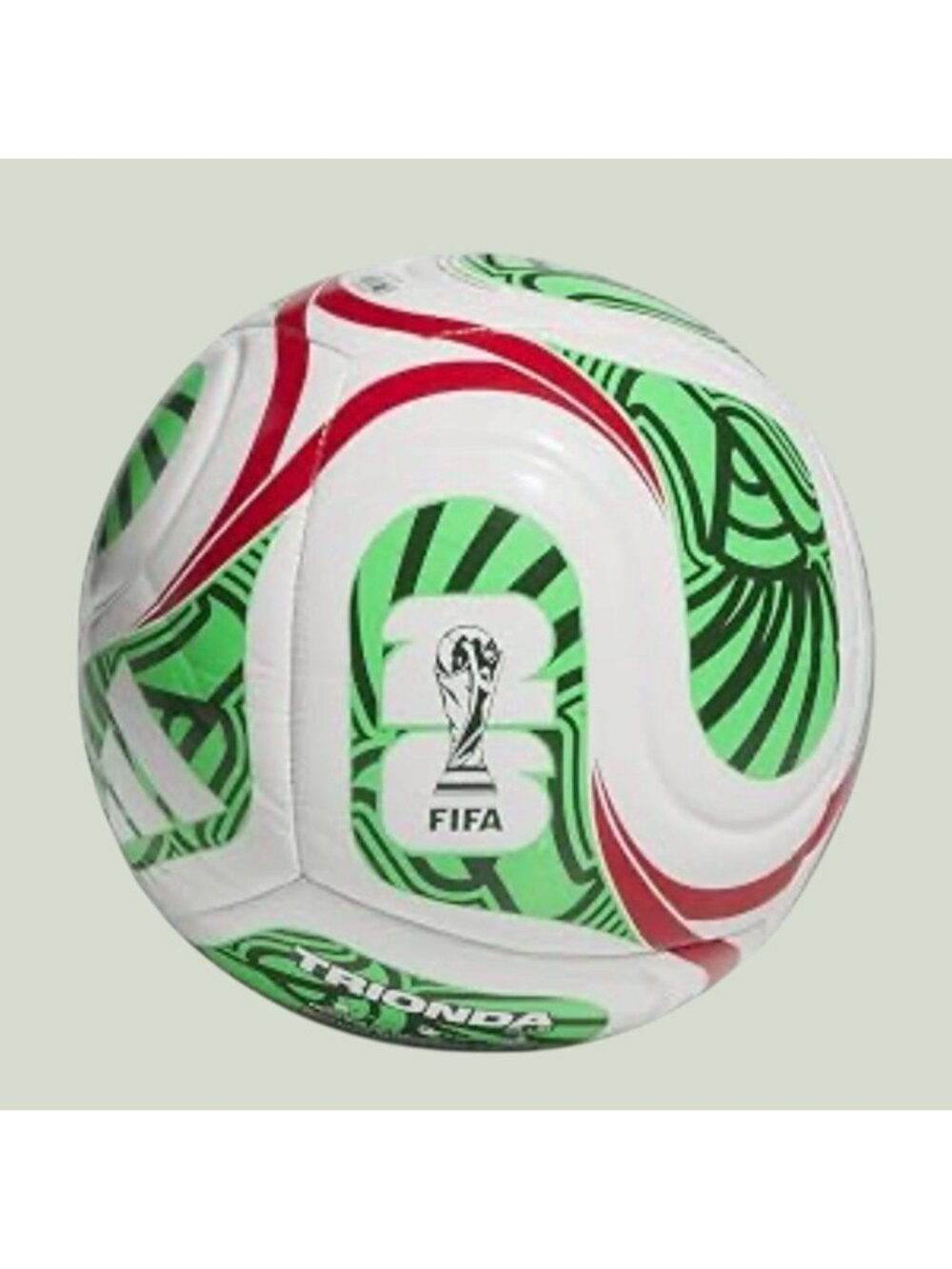 Adidas FIFA World Cup ‘26 Trionda Soccer Ball Lime Green/Red/White Mexico Size 5